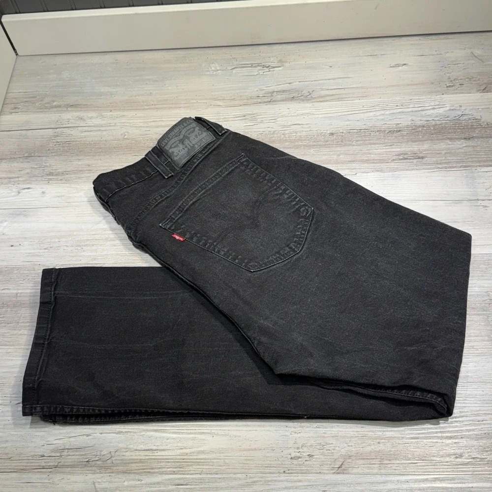Levi's Denim 559 Black Relaxed Straight‎ Jeans Mens 38x32 (36x30.5)